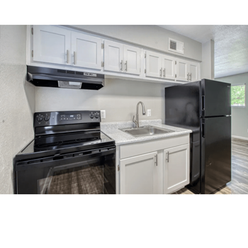 Sleek and modern black kitchen appliances*